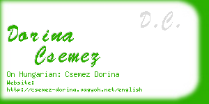 dorina csemez business card